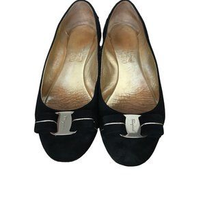 Salvatore Ferragamo Black Suede Shoes Size 8